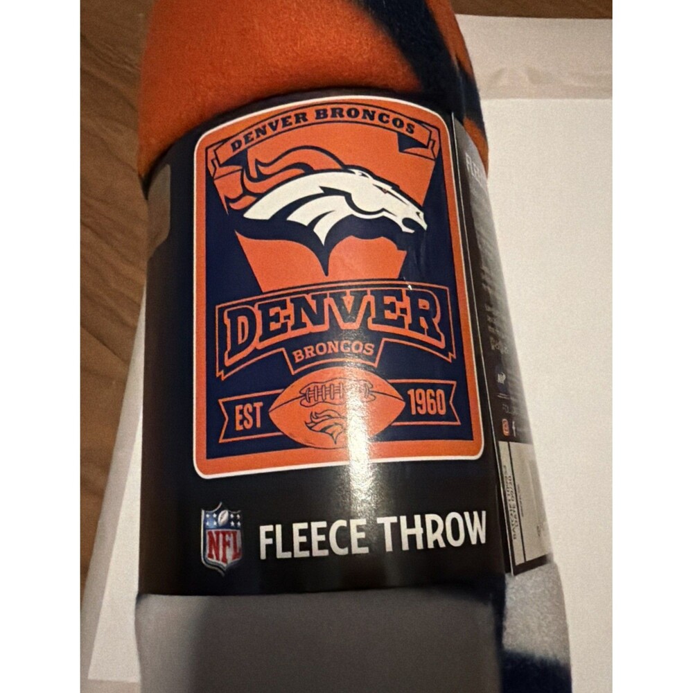 Denver Broncos NFL Northwest Marque Fleece Throw